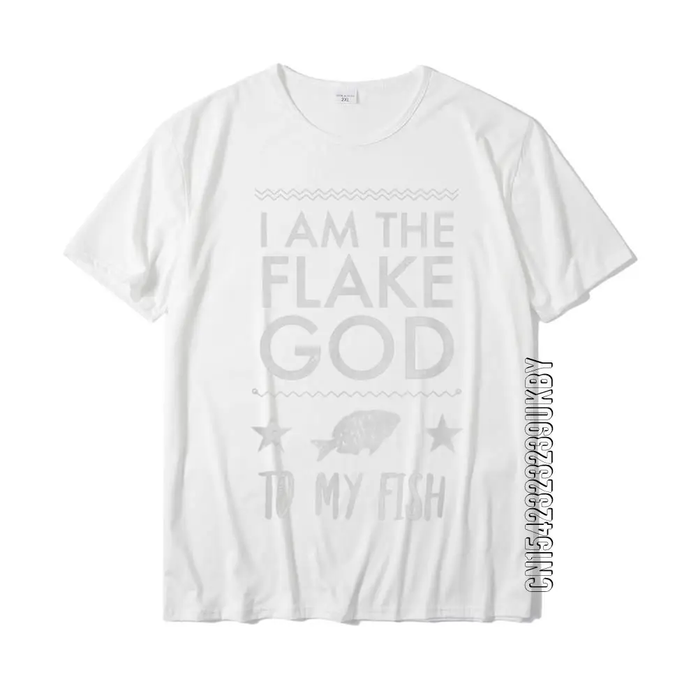 Flake God Aquarium Fish Tank Aquarist Funny Gift T-Shirt Geek Tops Shirts Cotton Men Tshirts Geek Hot Sale