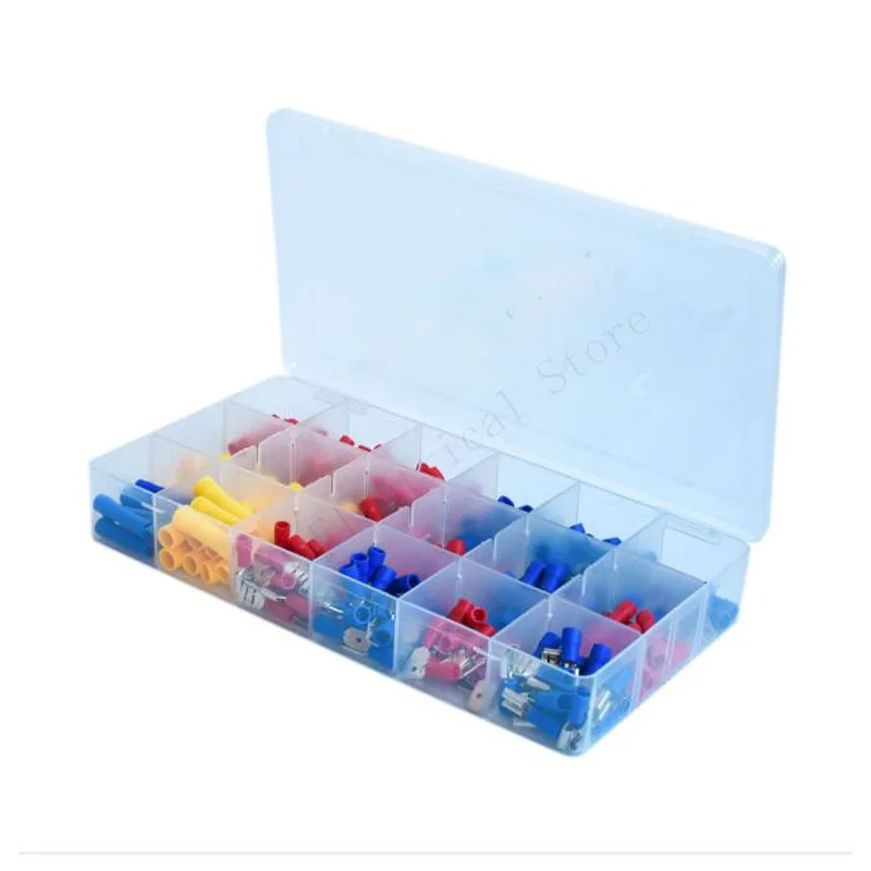 300Pcs Elektrische Draad Crimp Terminals Kit Geïsoleerde Terminator Spade Butt Connectors Rood Geel Blauw Diverse Terminales Set