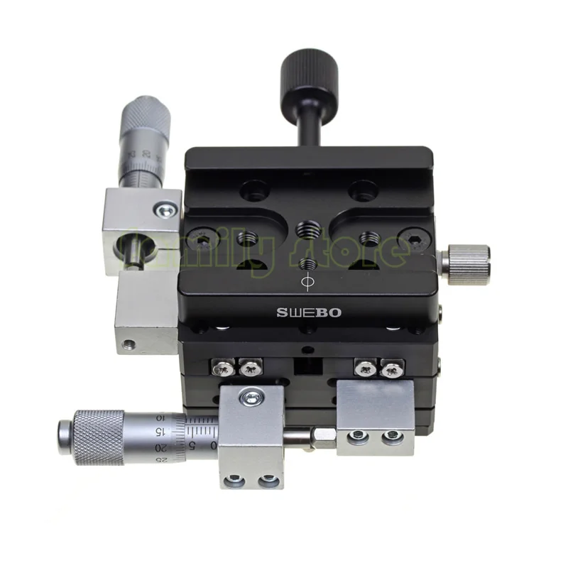 200mm  Stroke 13 mm / 25 mm，Macro stacking pan/tilt XY axis, precision 0.01 mm,  micrometer fine-tuning two-axis pan/tilt head