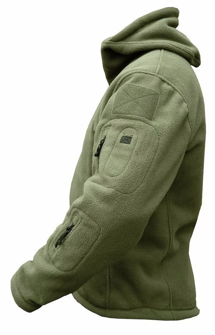 Men US Military Winter Thermal Fleece Tactical Jacket Outdoors Sports Hooded Coat Softshell Hiking Outdoor Camping  Jackets