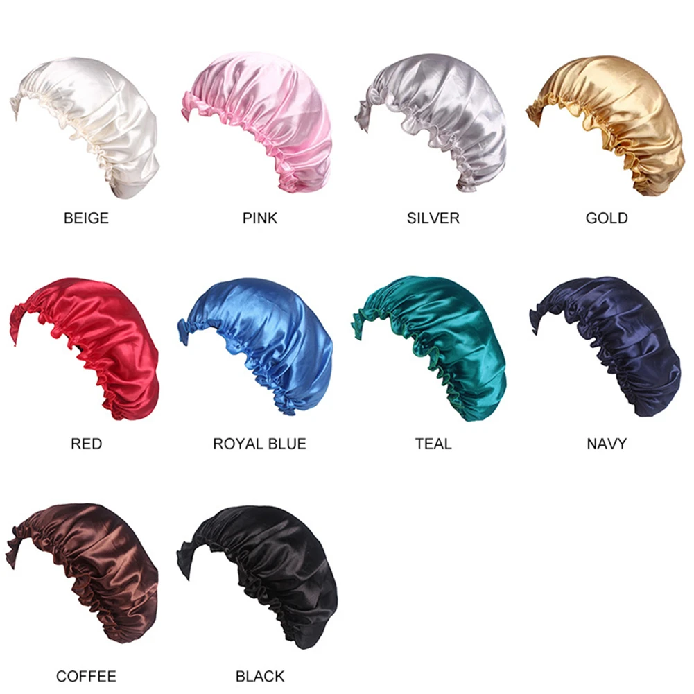 High Quality Satin Bonnet Soft Beanie Hat Bonnet For Women Shower Cap Sleeping Night Cap Chemo Cap Wonen Hat