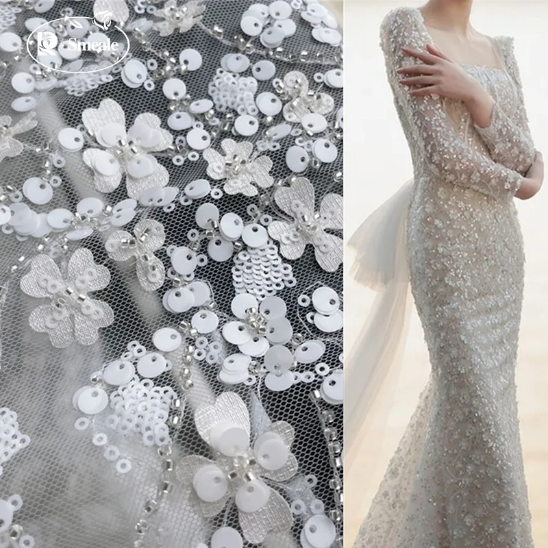 

3D Applique Beaded Sequins Bridal Wedding Dress, Thin Striped Mermaid Dress, Cheongsam, Children's DIY Accessories