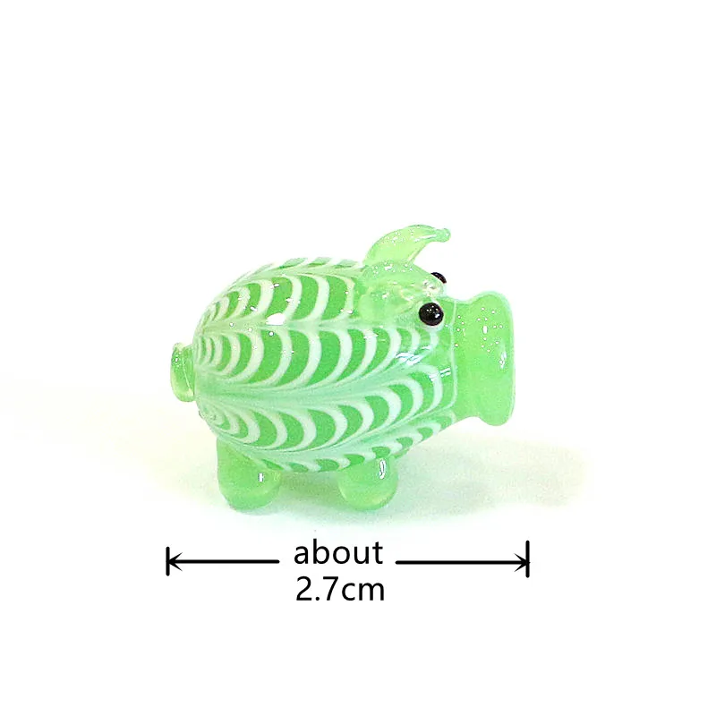 Muranoglas Varken Mini Beeldje Verschillende Stijl Schattige Dieren Klein Standbeeld Ambachtelijke Ornamenten Huis Fairy Garden Kinderkamer Kawaii Decor