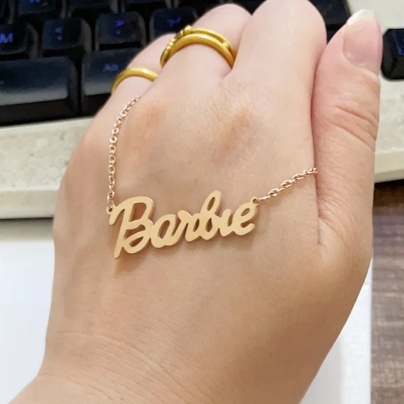 الأوروبية والأمريكية موضة جميلة الإنجليزية الأبجدية قلادة الإناث #2