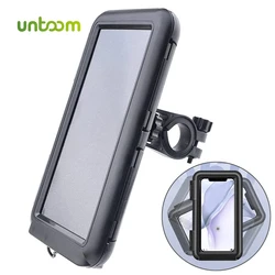Untoom Waterproof Bicycle Phone Holder Stand Motorcycle Handlebar Cell Phone Support Mount Touchscreen Bike Phone Bag Case Cover