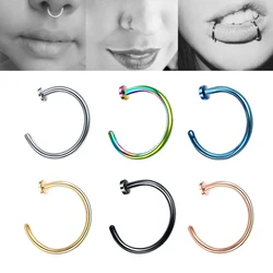 Women Men Stainless Steel Nose Ring Body C Style No Piercing Bone Clip Jewelry Nose Earring Piercing Fashion Jewelry