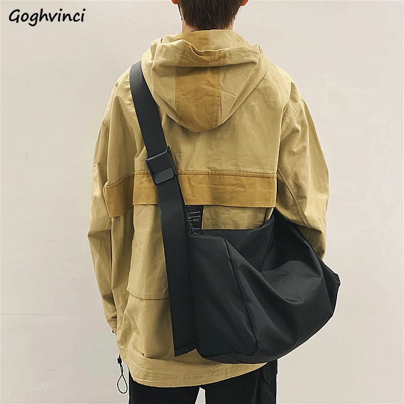 Large Capacity Crossbody Bags Men Techwear Tactic Messenger Hip-hop Harajuku Workout Travel Unisex Shoulder Nylon Bolsa Fashion