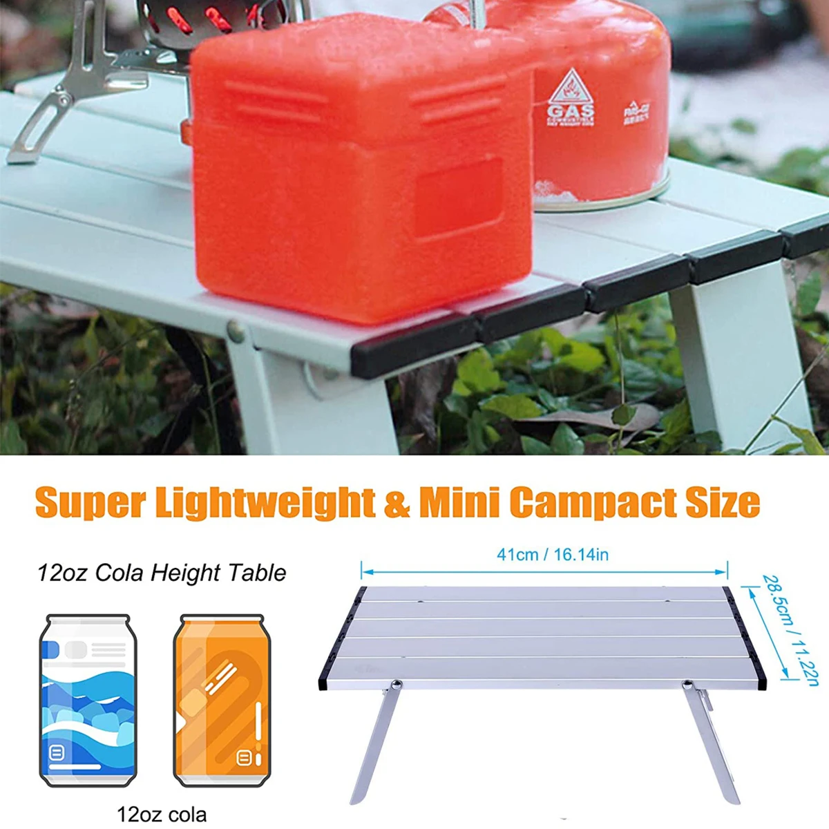 Zowee – Mini Table de Camping pliable et Portable, pour pique-nique Barbecue en plein air, vaisselle Ultra légère, bureau de lit d'ordinateur