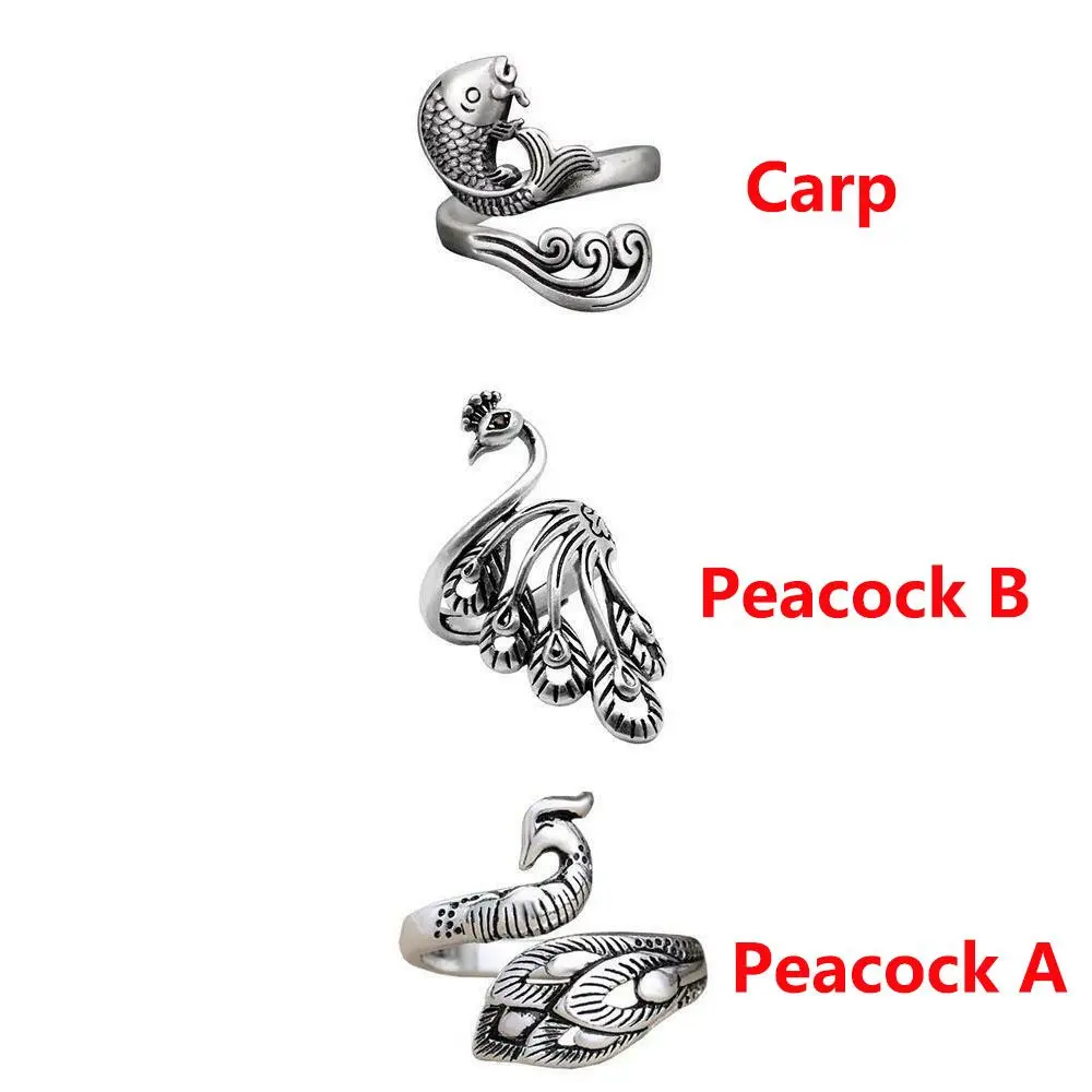 اكسسوارات الخياطة الفولاذ المقاوم للصدأ الحياكة حلقة الكروشيه الدائري الطاووس الأسماك فينيكس كشتبان حلقة حلقة الخياطة الملحقات #5