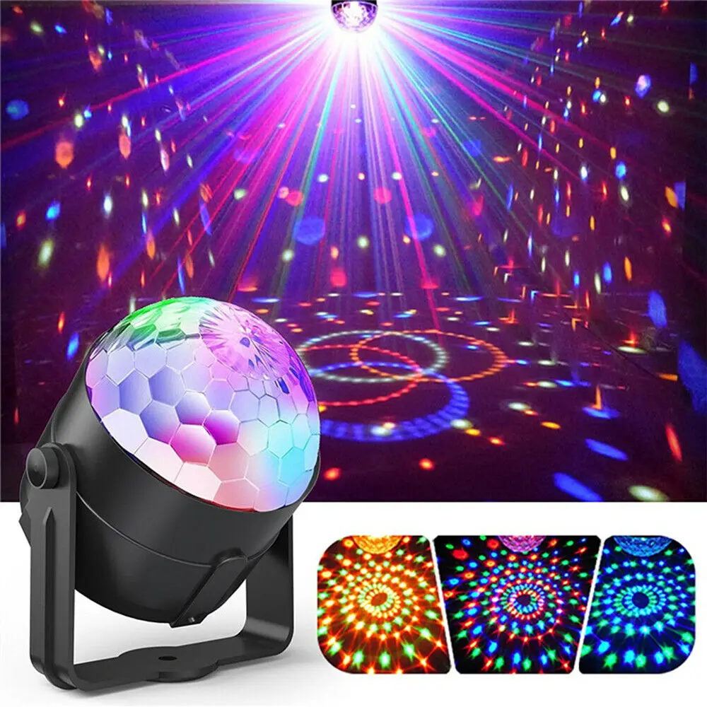 RGB Crystal Stage Light 120 Degree Disco Party Stage Light Strobe RGB Crystal DJ olored Dance Lamp