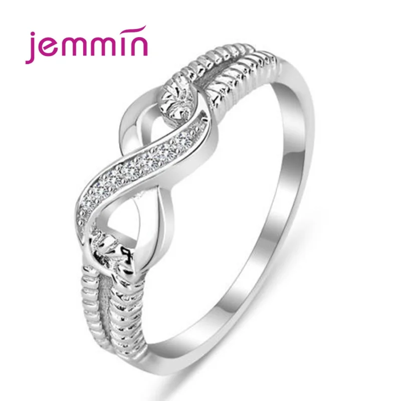 New Fashion 925 Sterling Silver  Infinite Blessings Endless Love Finger Rings for Women Sterling Silver  Jewelry