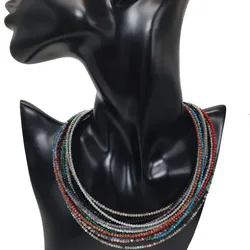 Natürlicher Kristallquarz-Achat-Turmalin-Stein, 2–3 mm, Schneidperlen, Mini-Halsketten, Armband eignen sich für Geschenke für Männer und Frauen – Detail 3