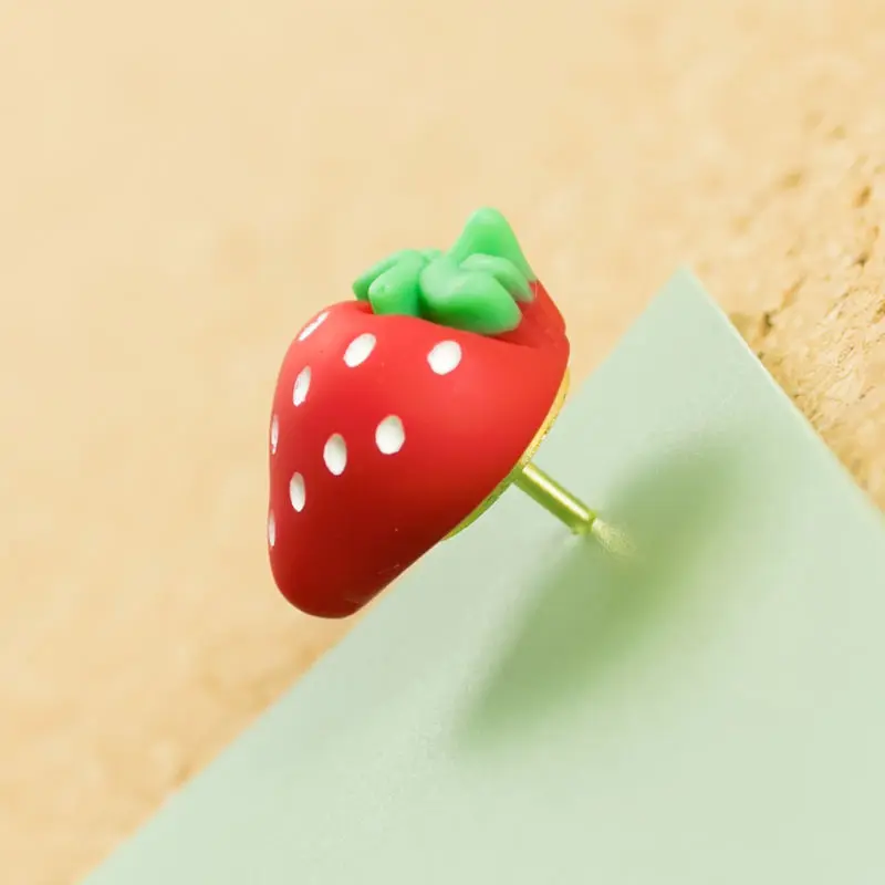 10 pcs strawberry Push Pins Thumb Thumbtack Board Pins Drawing Photo Wall Studs Office School Supplies