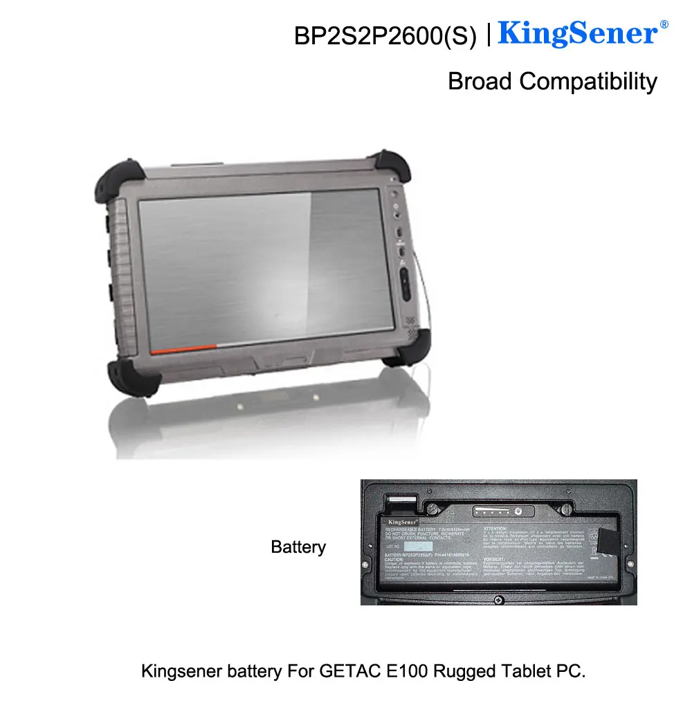 KingSener New BP2S2P2600(S) Laptop Battery For Getac E100 Notebook Battery BP2S2P2600(S) P/N:441814800016 BP2S2P2050(S)(P)