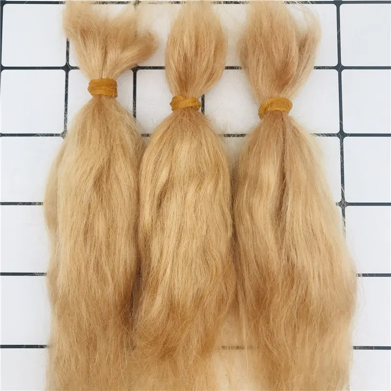 New Arrival 3 colors Pure Mohair For Reborn Doll hand rooted SD/BJD Doll Mohair Hair Wig DIY Doll Accessory