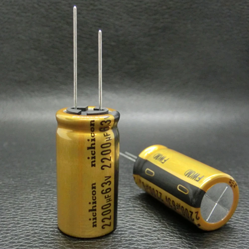 2 Buah-20 Buah Nichicon FW 63V/2200UF 18X35.5Mm Pitch 7.5 Mm 85 ℃ 2200Uf 63V Demam Kapasitor Audio HIFI Kapasitor Elektrolitik