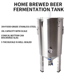 30L Home Conical Brew  Beer Fermentation Tanks Micro Brewery Fermentation Tank 304 Stainless Steel Self-Brewed