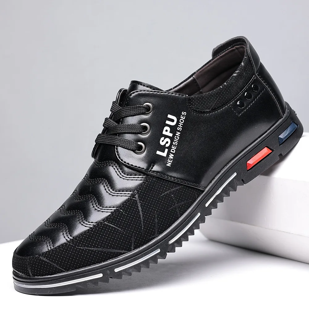 

Fashion Men Leather Shoes Daily Office Sneakers Zapatos Hombre Casual Loafers Comfortable Soft Driving Walking Shoes Men Loafers