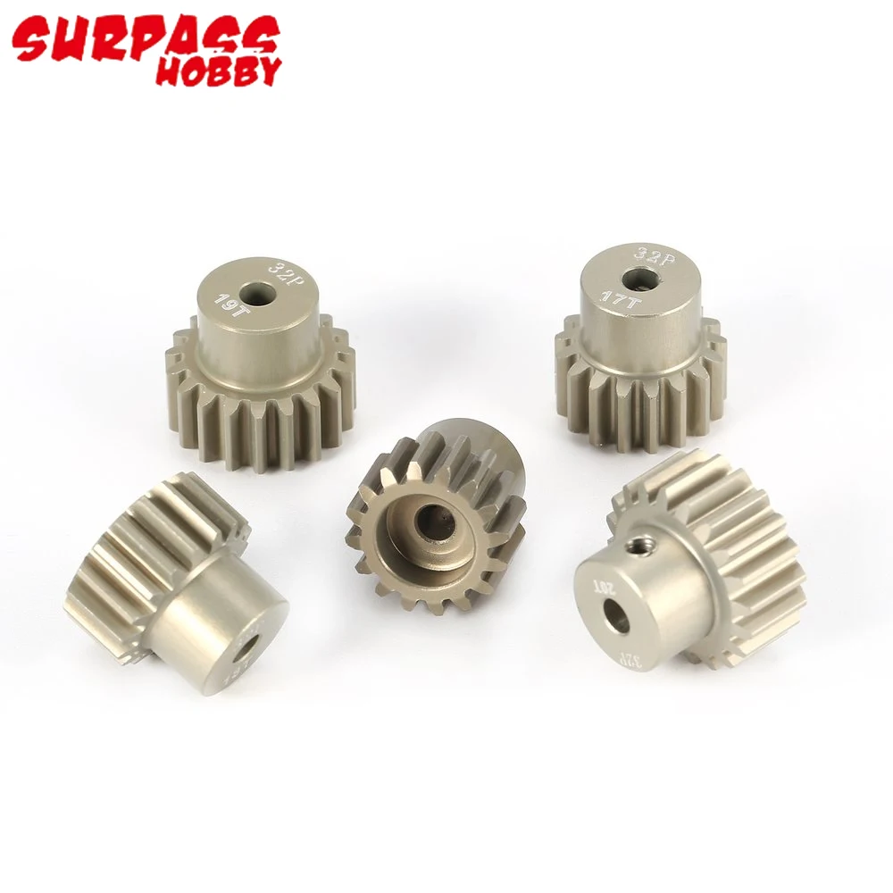 2pcs/lot Surpass Hobby 32DP 12T/13T/14T/15T/16T17T/18T/19T/20T 3.175mm Shaft Aluminum Pinion Gear Motor For 1/10 RC Car HSP HPI