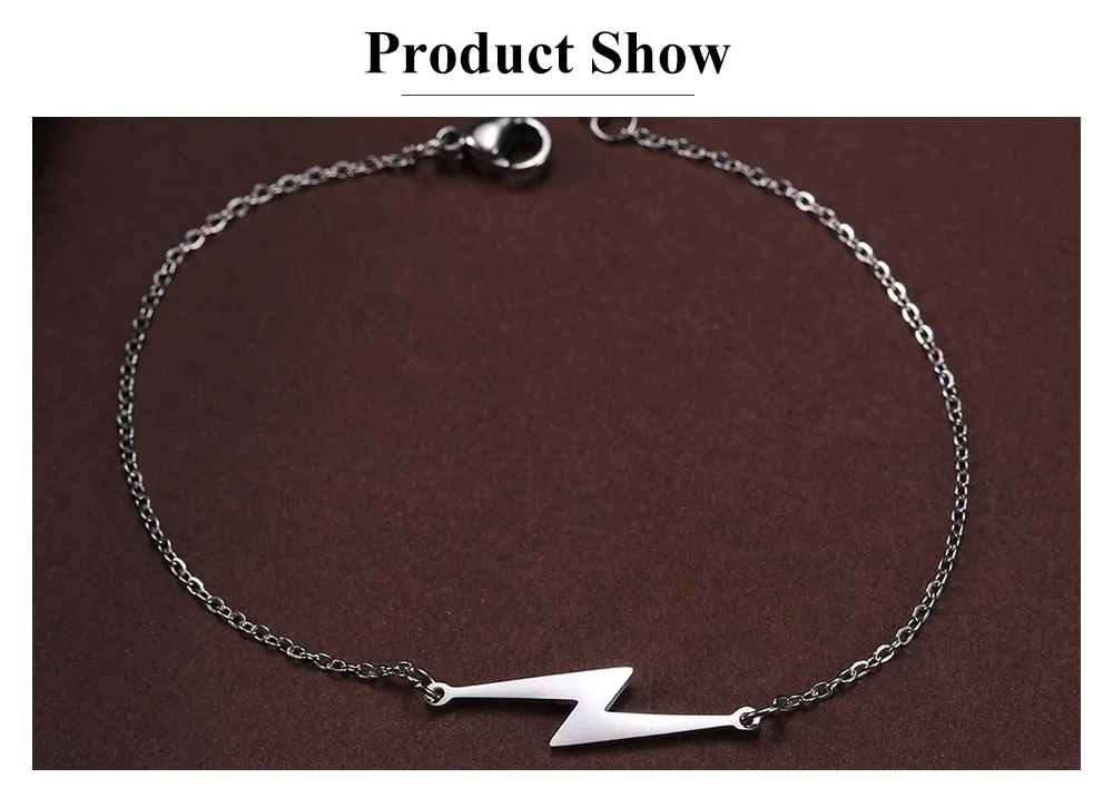 Cazador Goldfarbene Blitz-Charm-Armbänder für Damen, Edelstahl, Wachsseil-Armband, Schmuck, Geburtstagsgeschenke, 2026, trendig – Detail 5