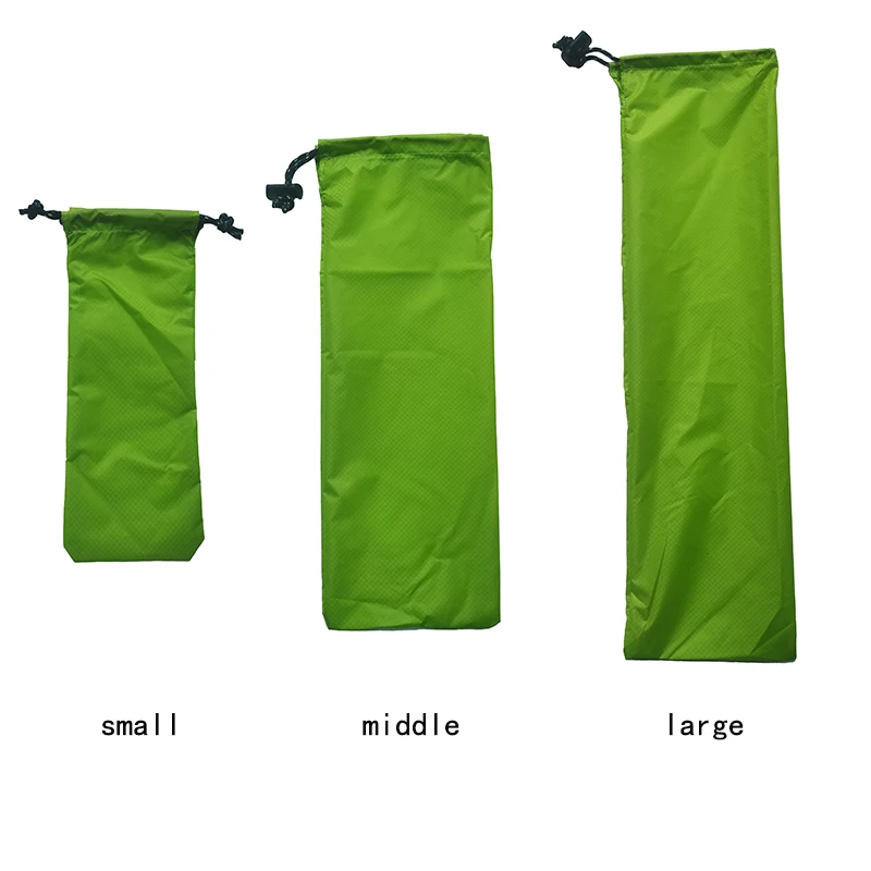 ultralight 20D silicon coated nylon draw string bag iphone pouch tent peg bag tent pole bag trekking pole bag