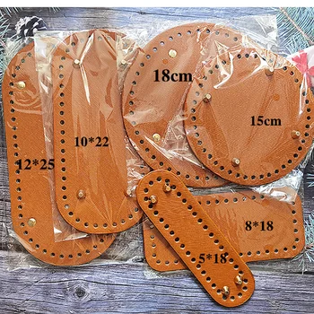 Hochwertiger ovaler runder Boden für Stricktasche, PU-Leder, Basisformer, Damentaschen, handgefertigt, DIY-Taschenzubehör