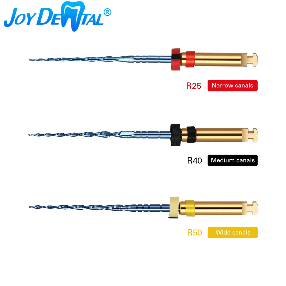 

Dental Reciprocating Blue Endodontic Files Niti Rotary Root Canal Heat Activated R25/40/50 25mm 3 Pcs/Box Engine Use