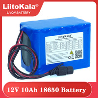 LiitoKala 100% New Protection Large capacity 12 V 10Ah 18650 lithium Rechargeable battery pack 12v 10000 mAh capacity with BMS