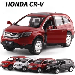 Modelo de coche Honda CRV SUV, juguete de aleación fundido a presión, sonido y luz, regalo coleccionable para niños, 1:32