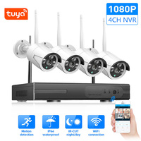 Tuya Smart Wireless Nvr IP Camera wifi Kit 4CH 2MP Network Audio Record Outdoor Surveillance 1080P HD Video Security CCTV System