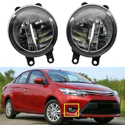 1Pair Car-Styling For Toyota Yaris Sedan 2014 2015 2016 9-Pieces Leds Chips LED Fog Head Lamp H11 12V 55W Halogen Fog Lights