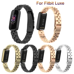 Pulseira de metal em aço inoxidável para mulheres, pulseiras de relógio, pulseira para luxo Fitbit Sport Watch Band, jóias, Correa, novo