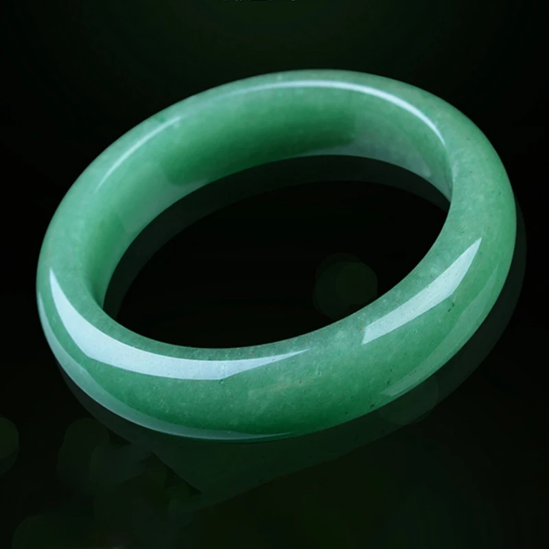 Natural Green Aventurine Bangles For Women Inner Diameter 58-60mm Round Natural Stone Fashion Bracelet Bangle