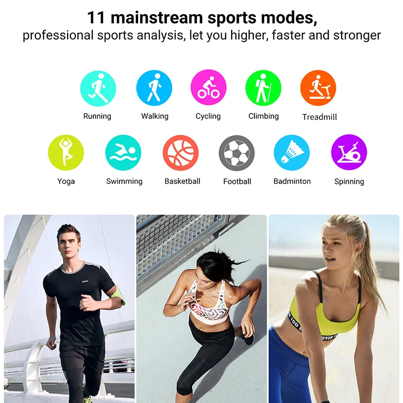 IP68 ساعة ذكية الرجال اللياقة البدنية سوار المقتفي رصد معدل ضربات القلب ل ios أندرويد أبل آيفون PK P68 P70 B57 ساعة رياضية النساء