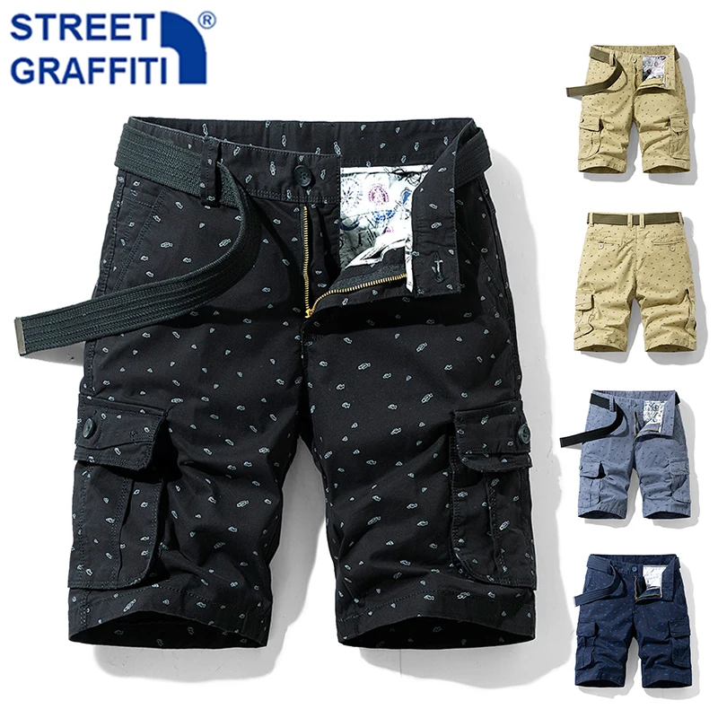 New Summer Men Beach Shorts Hip Hop Tactical Cargo Shorts Men Streetwear Pockets Shorts men Casual Fashion Camouflage Shorts