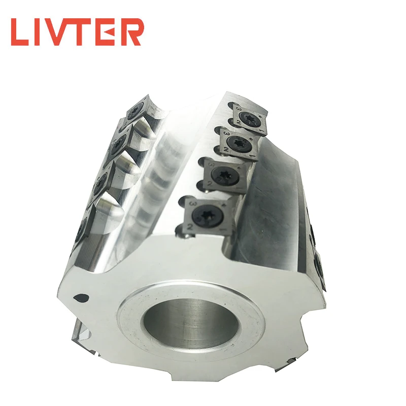 LIVTER Spiral Cutterhead Sprial Planing  Head Helical  for Spindle Machine 4-side Moulder 6T T.C.T knife bit size