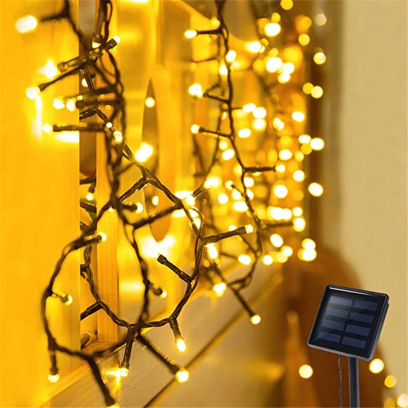 

Warm white Solar String Light Fairy Garden IP65 Waterproof Outdoor Lamp Garland For Christmas Xmas Holiday Party Home Decoration