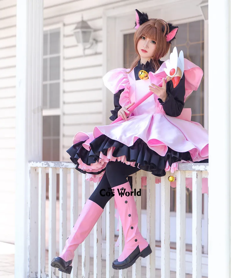 カードキャプターさくら木之本さくら黒猫メイドドレス衣装アニメ