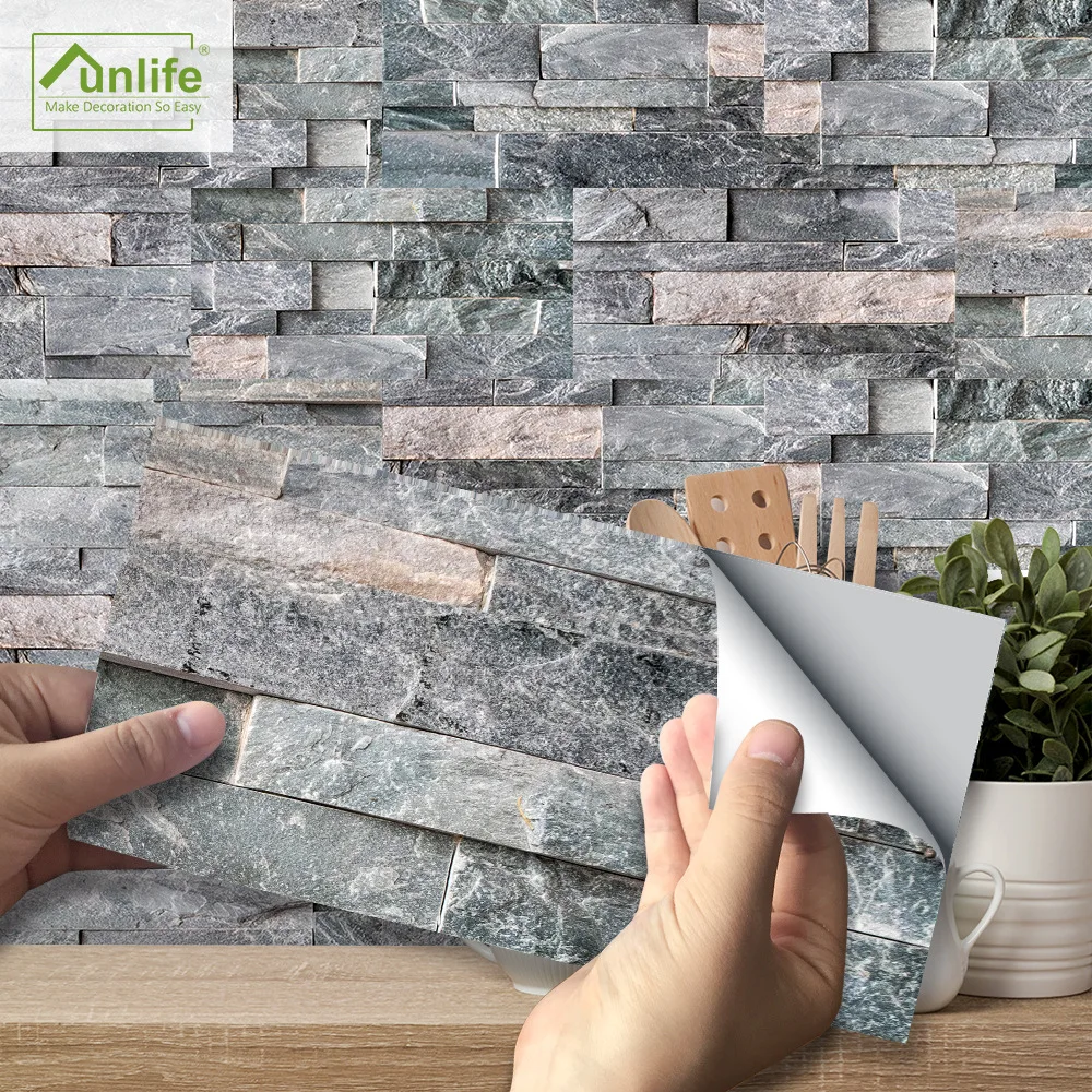 2022 New Home Restaurant Wall Decoration Stickers Black Gray Imitation Wall Tile Stickers Environmental Protection Floor Sticker