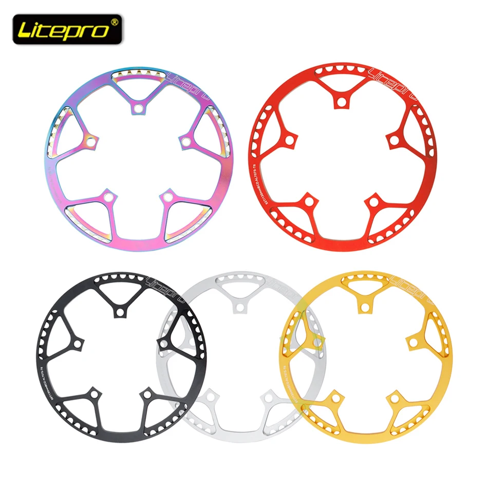 Litepro BMX Bicycle BCD130 Single Disc Gear Round Plate Crank 45/47/53/56 / 58T folding Bike Chainring Crank Chainring