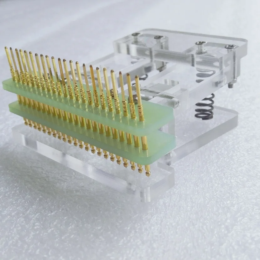 Imagem -02 - Sonda de Mola para Teste Pcb Grampo de Solda Programação de Pinos de Solda Download de 2.54 mm Suporte de Teste Pcb Sonda de Gabarito 15p20p