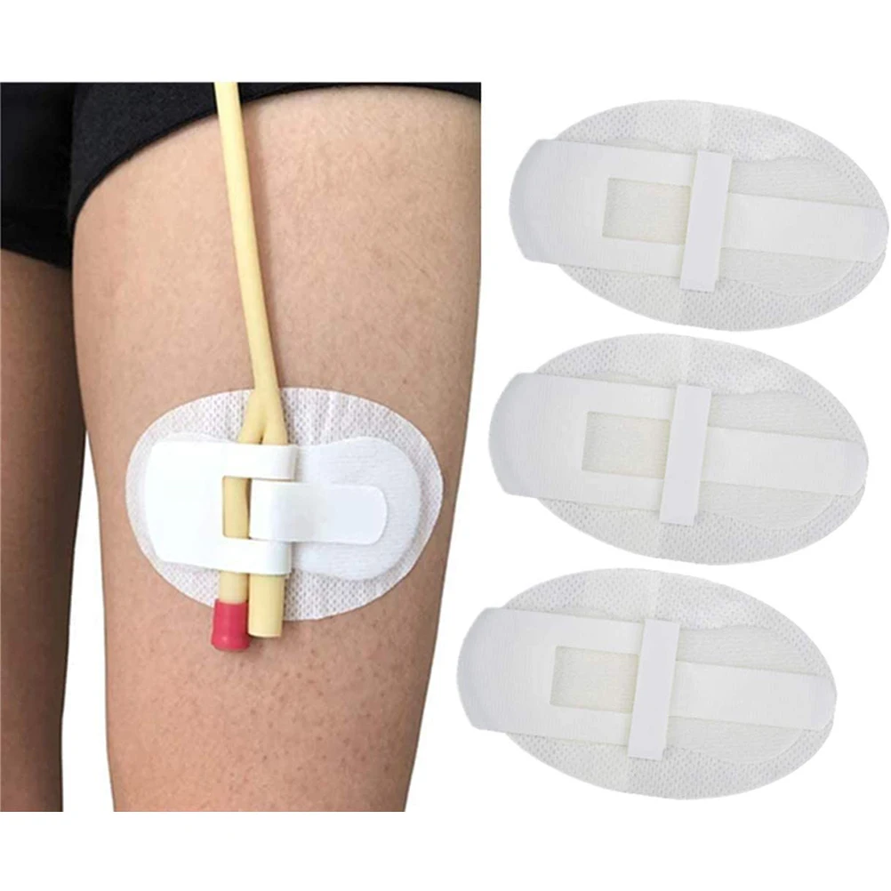 10pcs Catheter Fixation Stickers Universal Catheter Fixing Stickers (White)