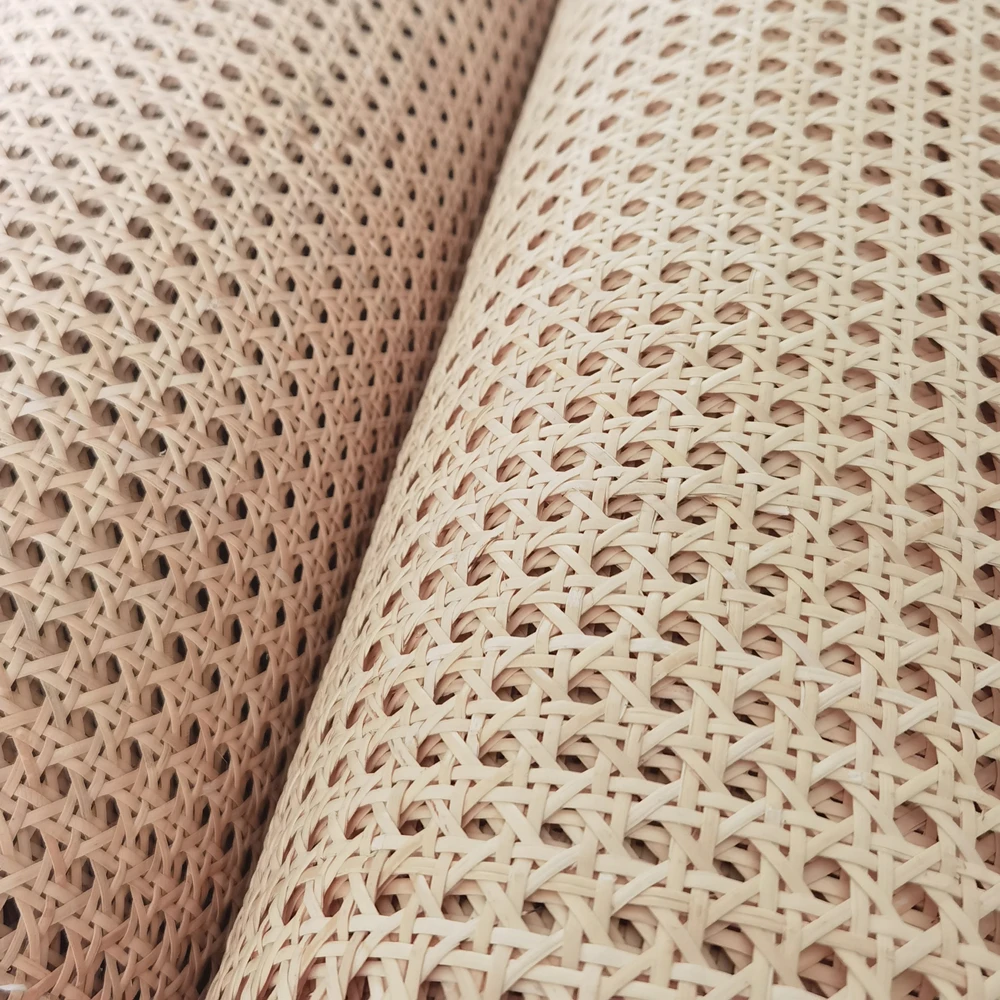 40-50CM Wide 40-70CM Long Real Indonesia Cane Webbing Roll Natural Rattan Sheets Chair Table Ceiling Background Wall Decor