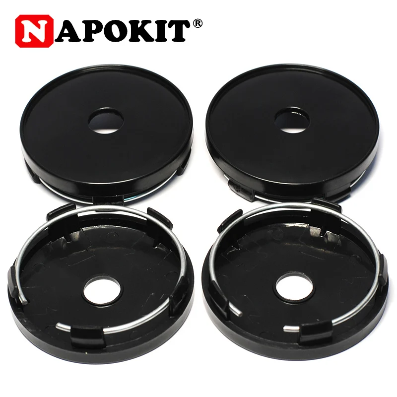 4Pcs 60mm Fit 56mm / 56.5mm Logo Black Plastic Car Wheel Center Hub Caps Cover Hubcap Car Rim Dust Cover Wheel Hub Cover Hub Cap