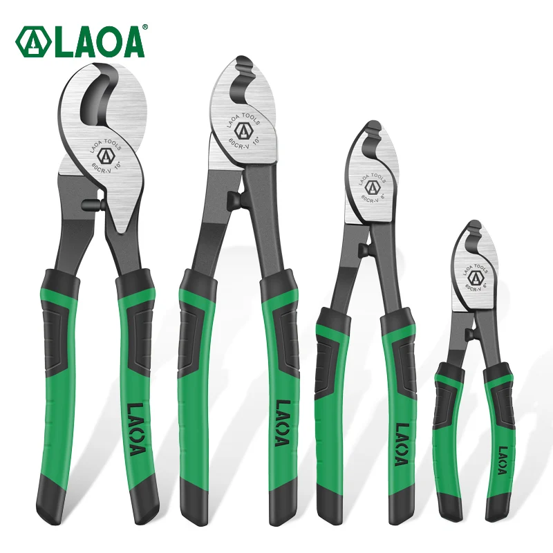 

Резаки для кабелей LAOA, стальные обжимные плоскогубцы CrV, комбинированные многофункциональные антискользящие кусачки для электрических проводов