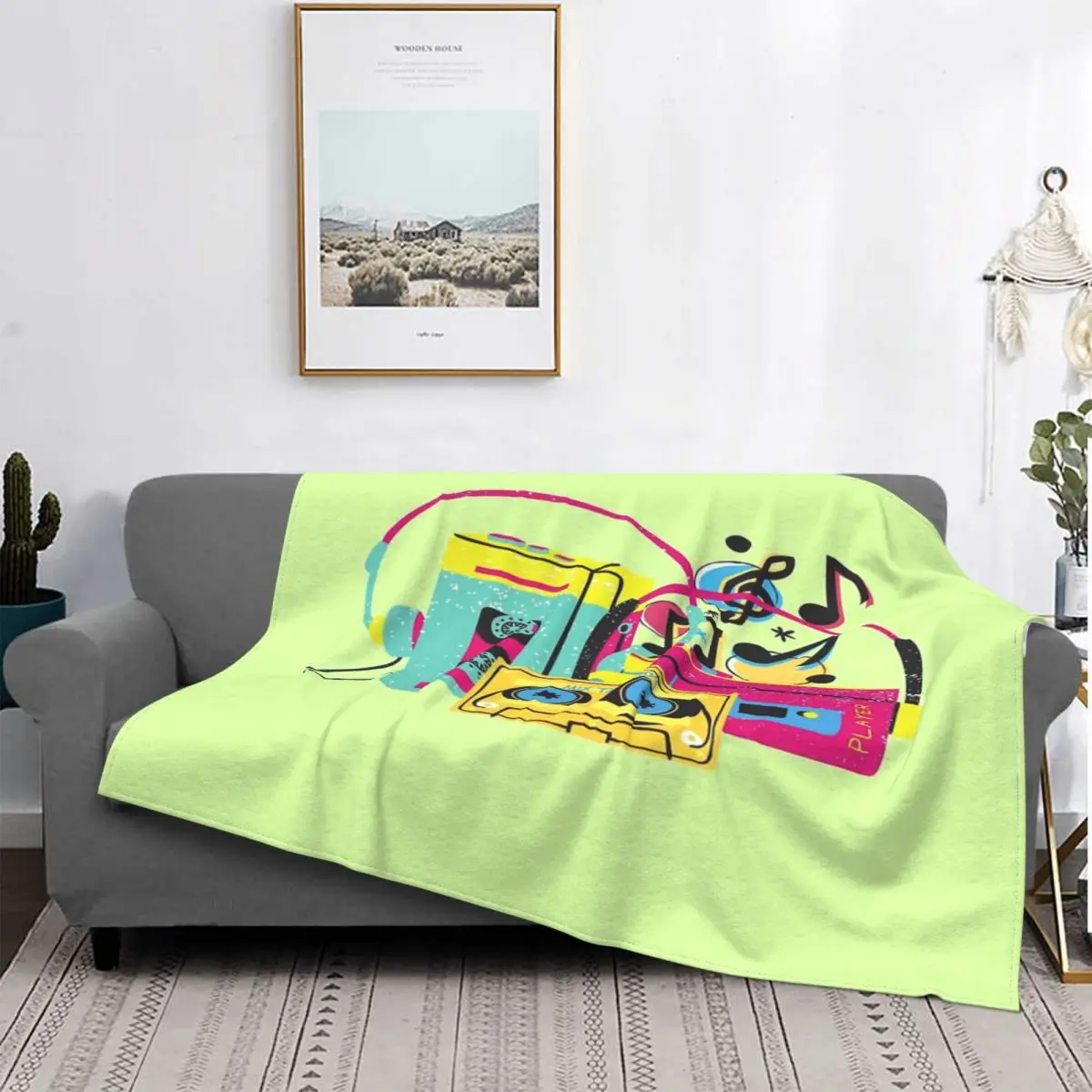 Manta de cinta de Cassette, colcha de cama a cuadros, toalla de lino, manta con capucha para playa, colcha, 220x240