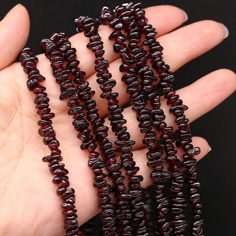 Natural stone semi-precious stone garnet irregular temperament gravel For Jewelry Making DIY Earring Necklace Accessories