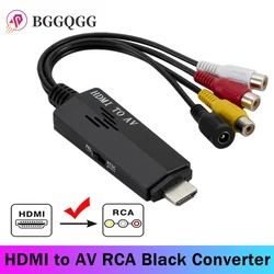 BGGQGG 1080P cable HD HDMI to AV RCA Black Converter Adapter Cable STB to Old TV Input port 1 x HDMI Output port 1 x RCA