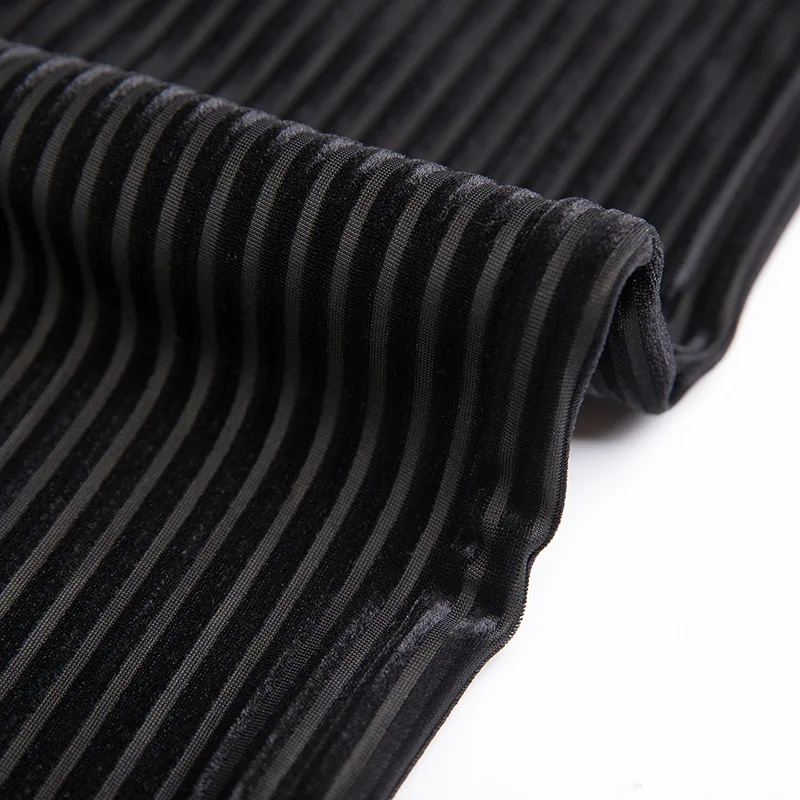 Stripe Velvet Stretchy Fabric DIY Dress Textile Gorgeous Fabric For Dress Trousers Luxury Soft Home Textile