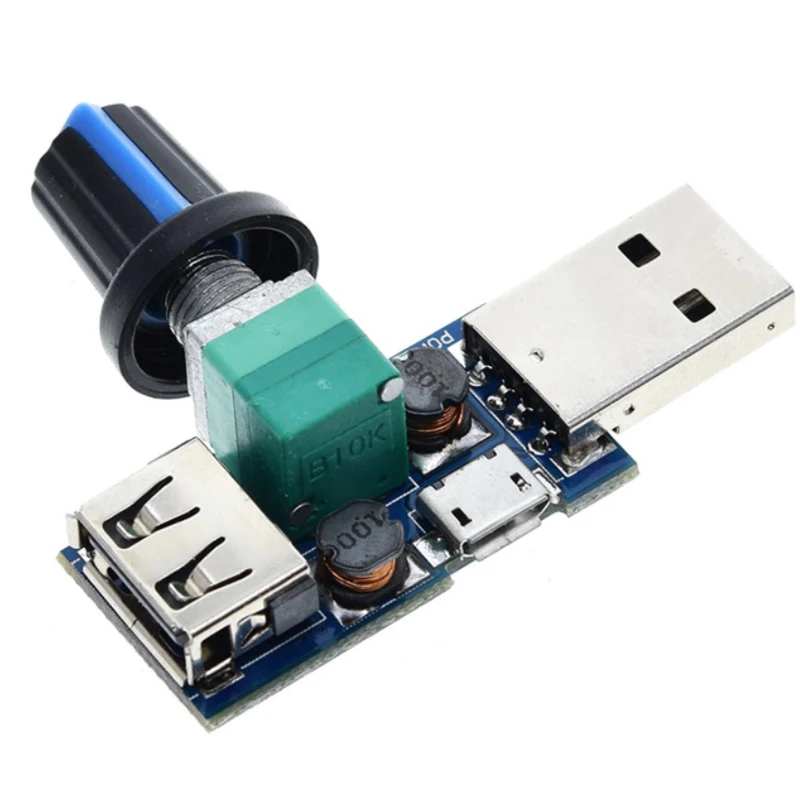 Micro USB Fan Wind Speed Controller Power: DC 4-12V / Output: DC 2.5-8V Air Volume Regulator Switch Module